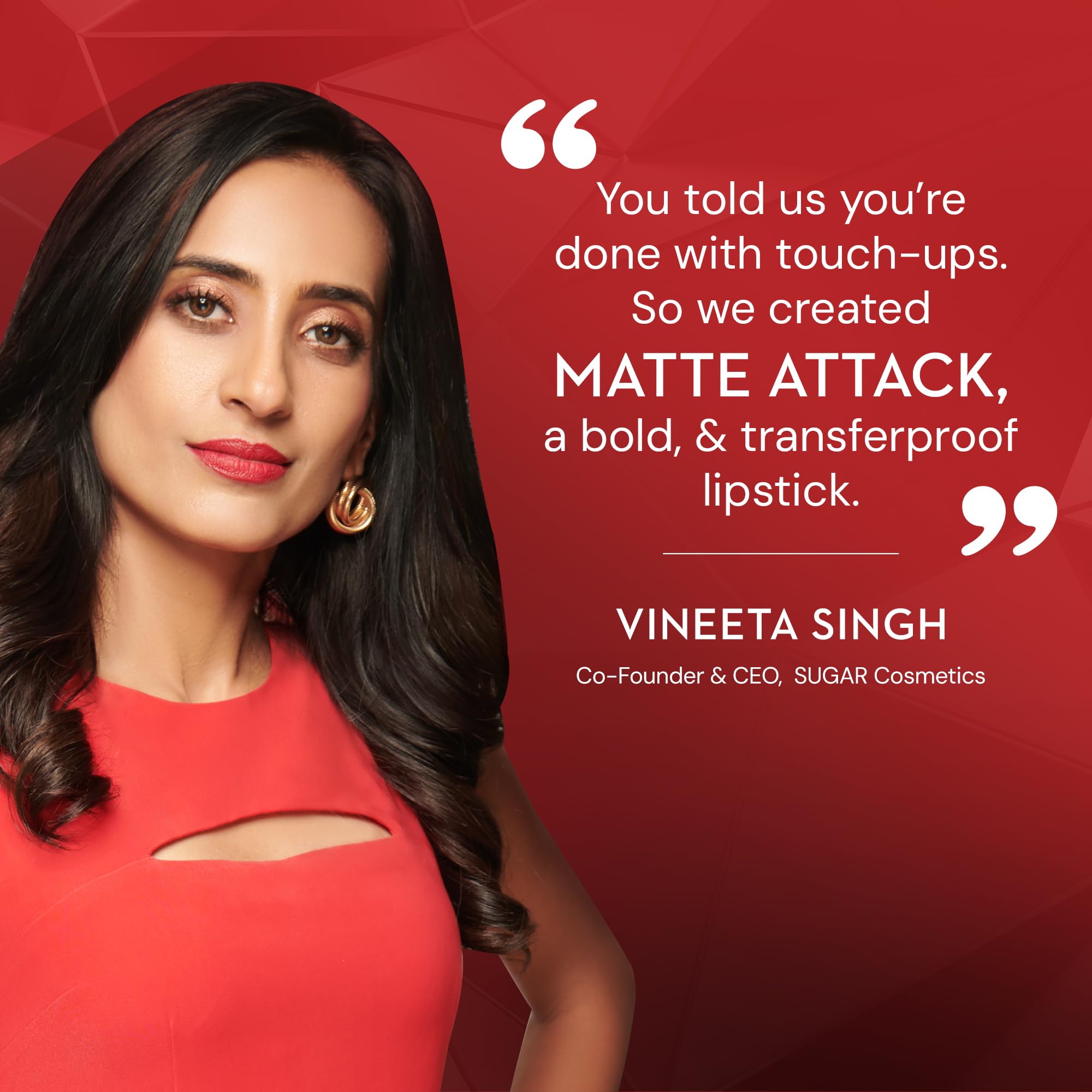 SUGAR Matte Attack Lipstick Maroon Vibe gloss-free formula keeps lips comfortable.