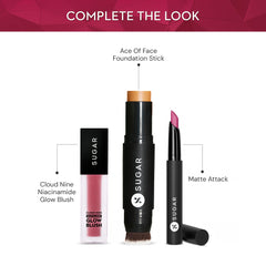 SUGAR Matte Attack Lipstick Maroon Vibe pocket-friendly for quick color boost.