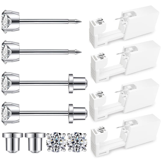 SugarTang ear piercing kit front view with preloaded studs for quick at-home use