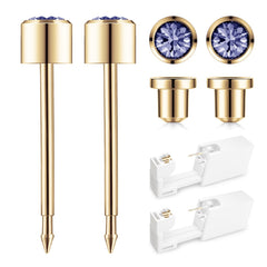 SugarTang gold 4mm ear piercing kit with safe back for precise lobe piercings.