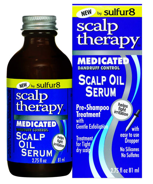 Sulfur-8 Scalp Therapy Oil Serum bottle for nourished scalp and gentle relief