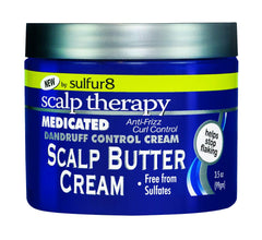 Sulfur-8 scalp therapy scalp butter jar for hydrating scalp moisture and soothing irritation.