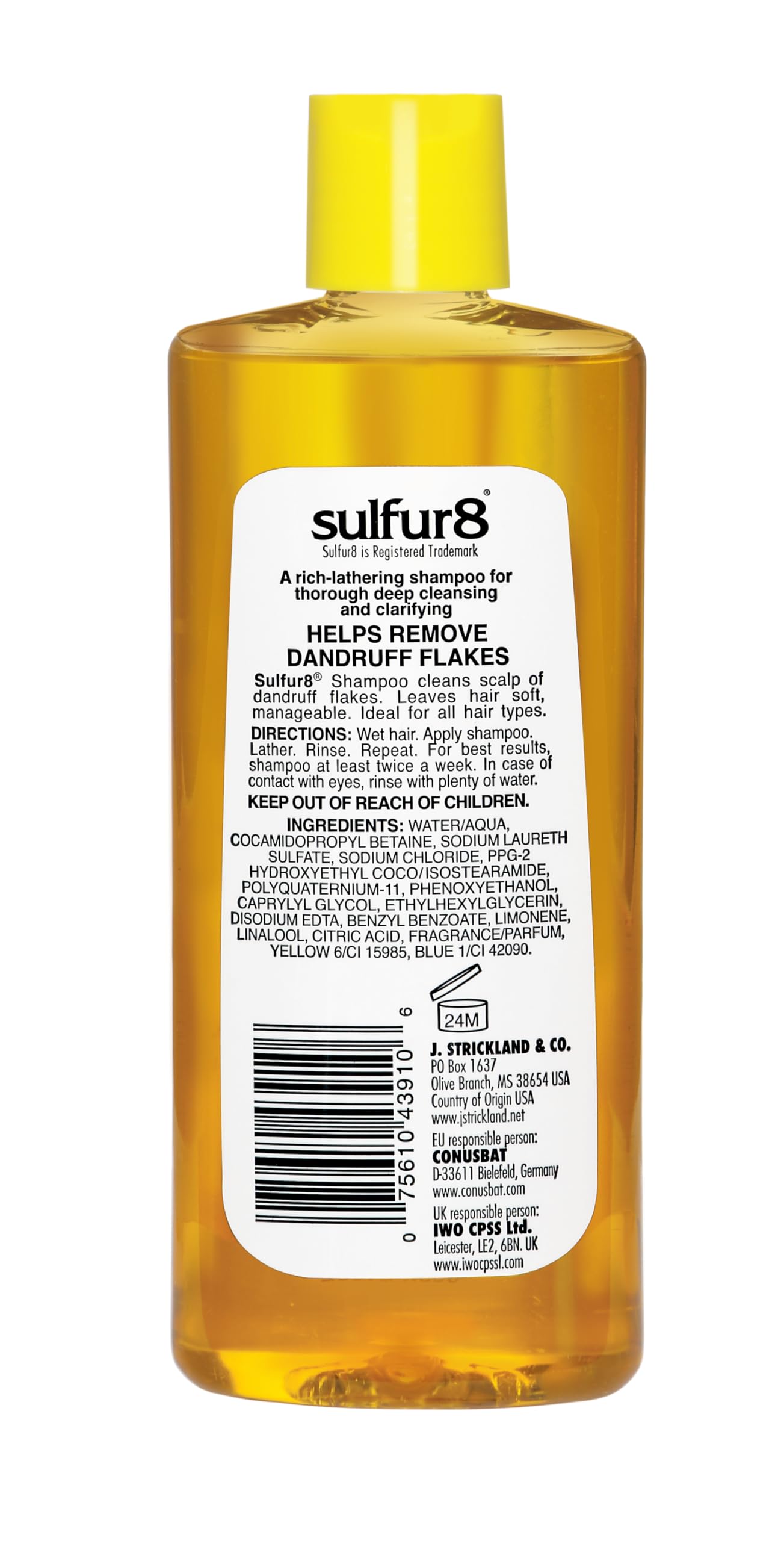 Sulfur8 anti-dandruff conditioner tube for detangling and moisture