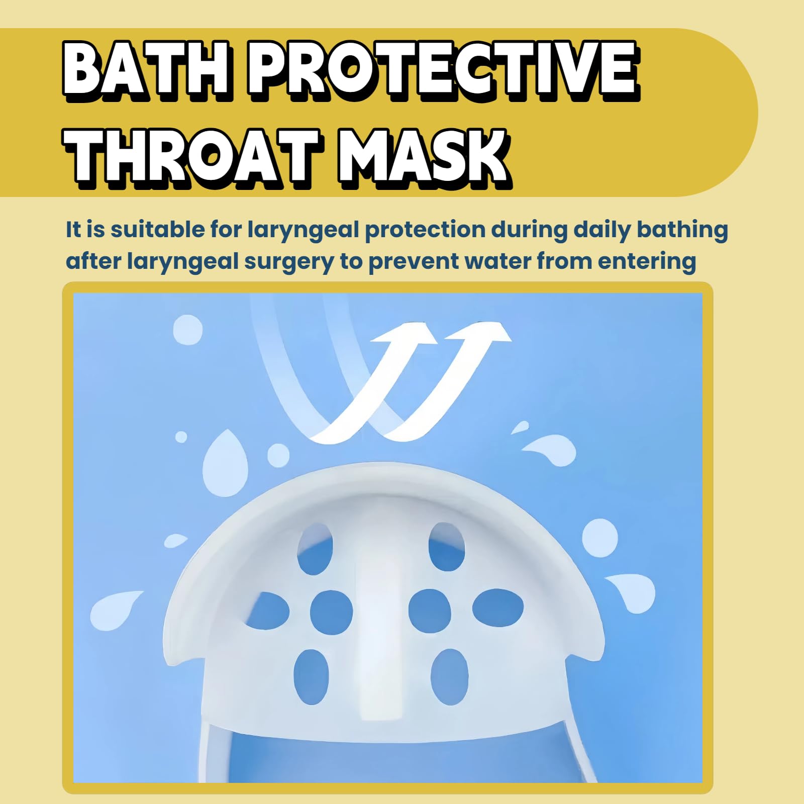 Sulieschen silicone neck cover feels soft on skin while keeping water out.