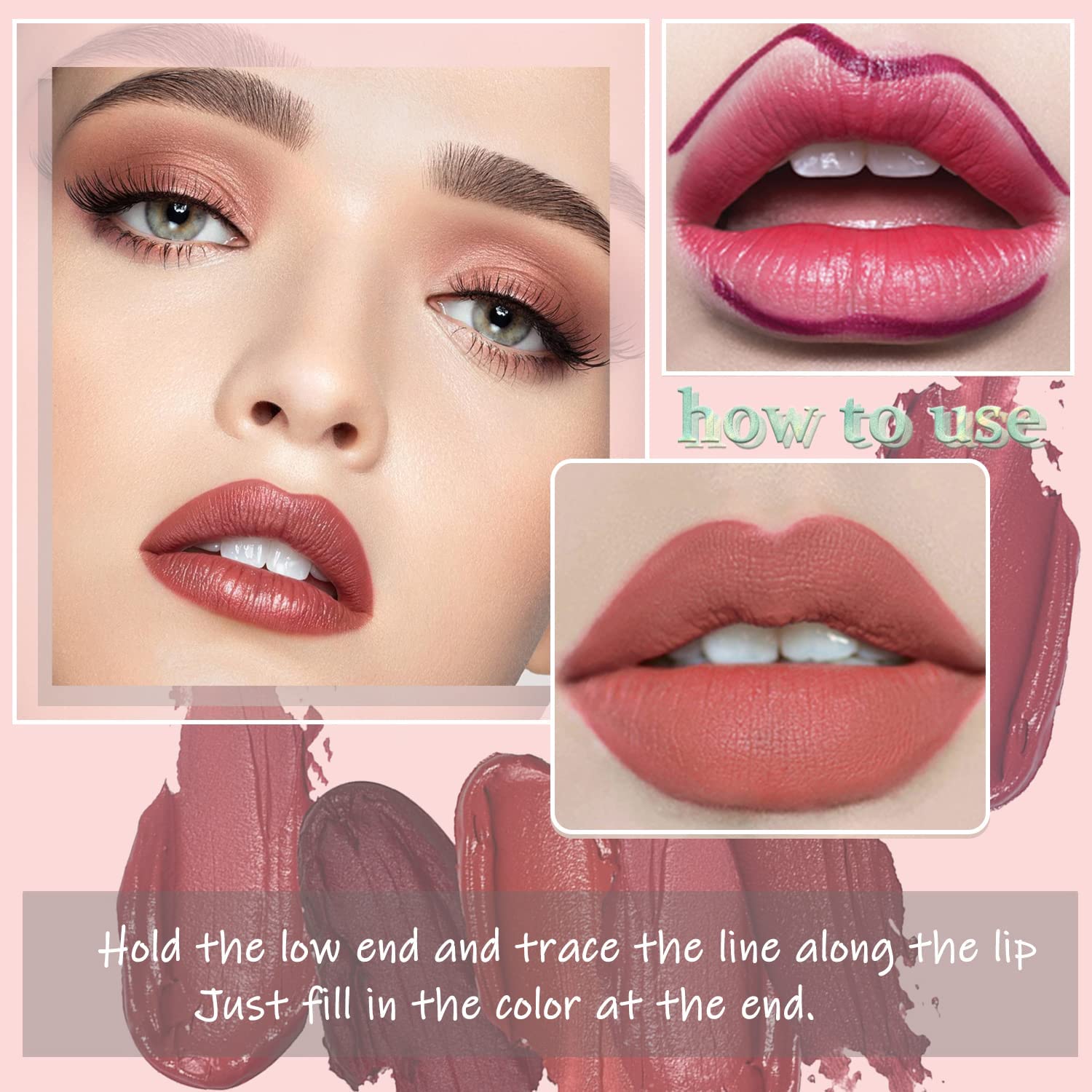 Sulily Pcs creamy liquid lipstick glides for precise definition.