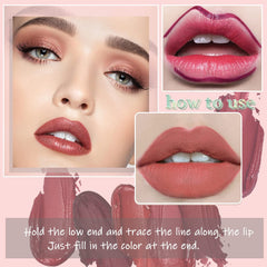 Sulily Pcs creamy liquid lipstick glides for precise definition.