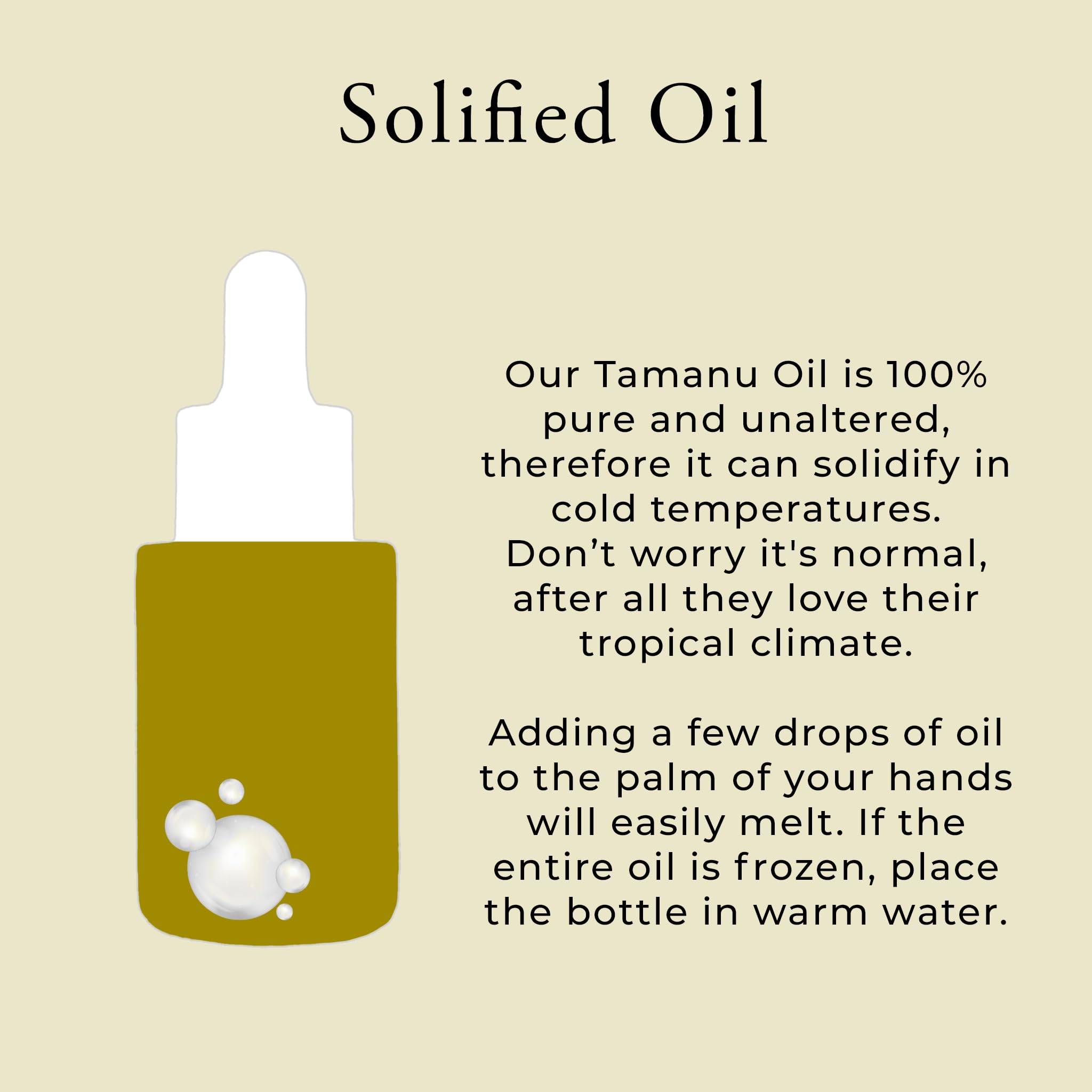 Sulina Tamanu Oil applied to the face for gentle hydration.