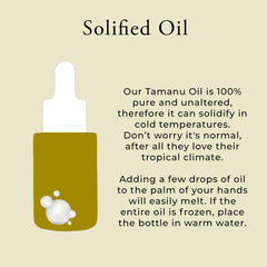 Sulina Tamanu Oil applied to the face for gentle hydration.