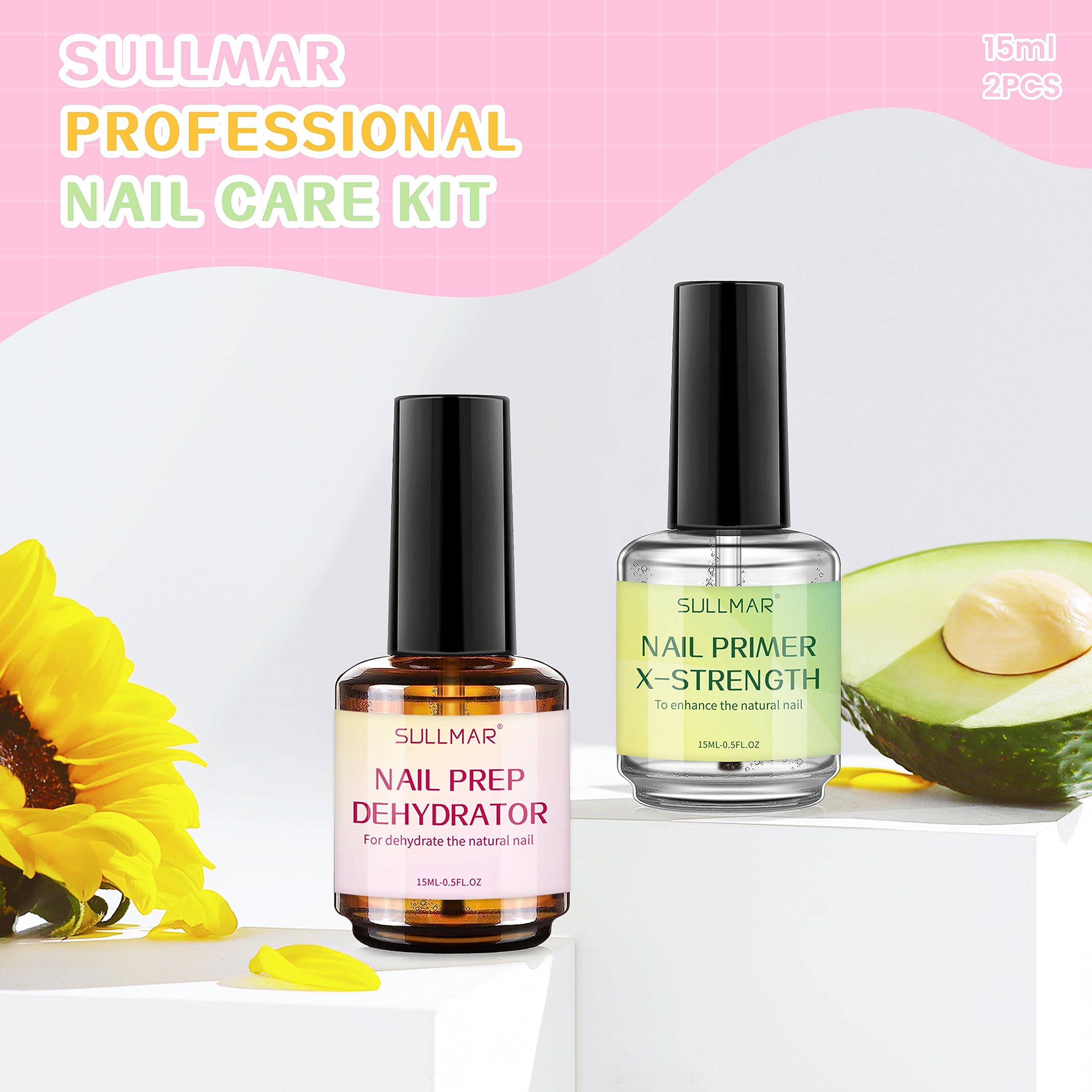 SULLMAR X-Strength Primer dab boosts bonding between nail and gel.