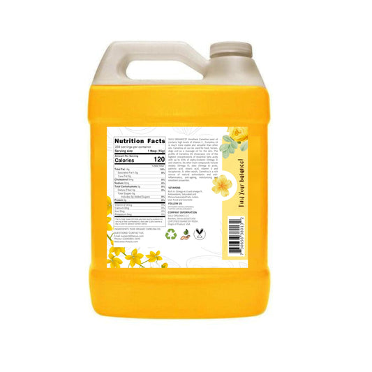 Sulu Organics camelina oil pour stream highlights smooth pour and versatile cooking
