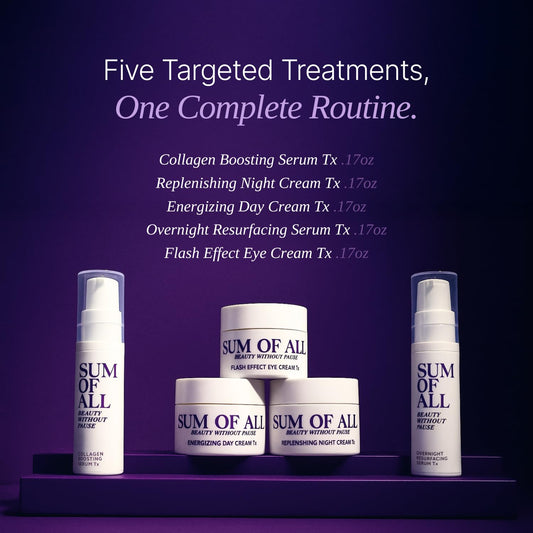 Sum Of All day cream tx tube delivers lightweight moisture for daily glow.