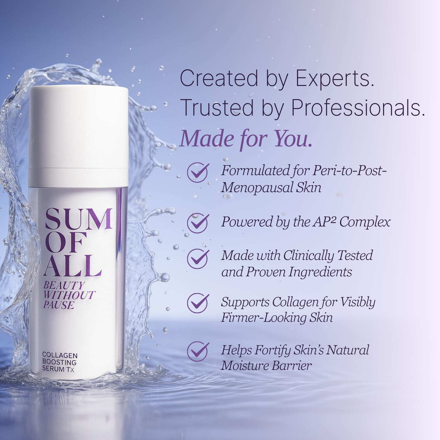 Sum Of All overnight resurfacing serum smooths texture over time.