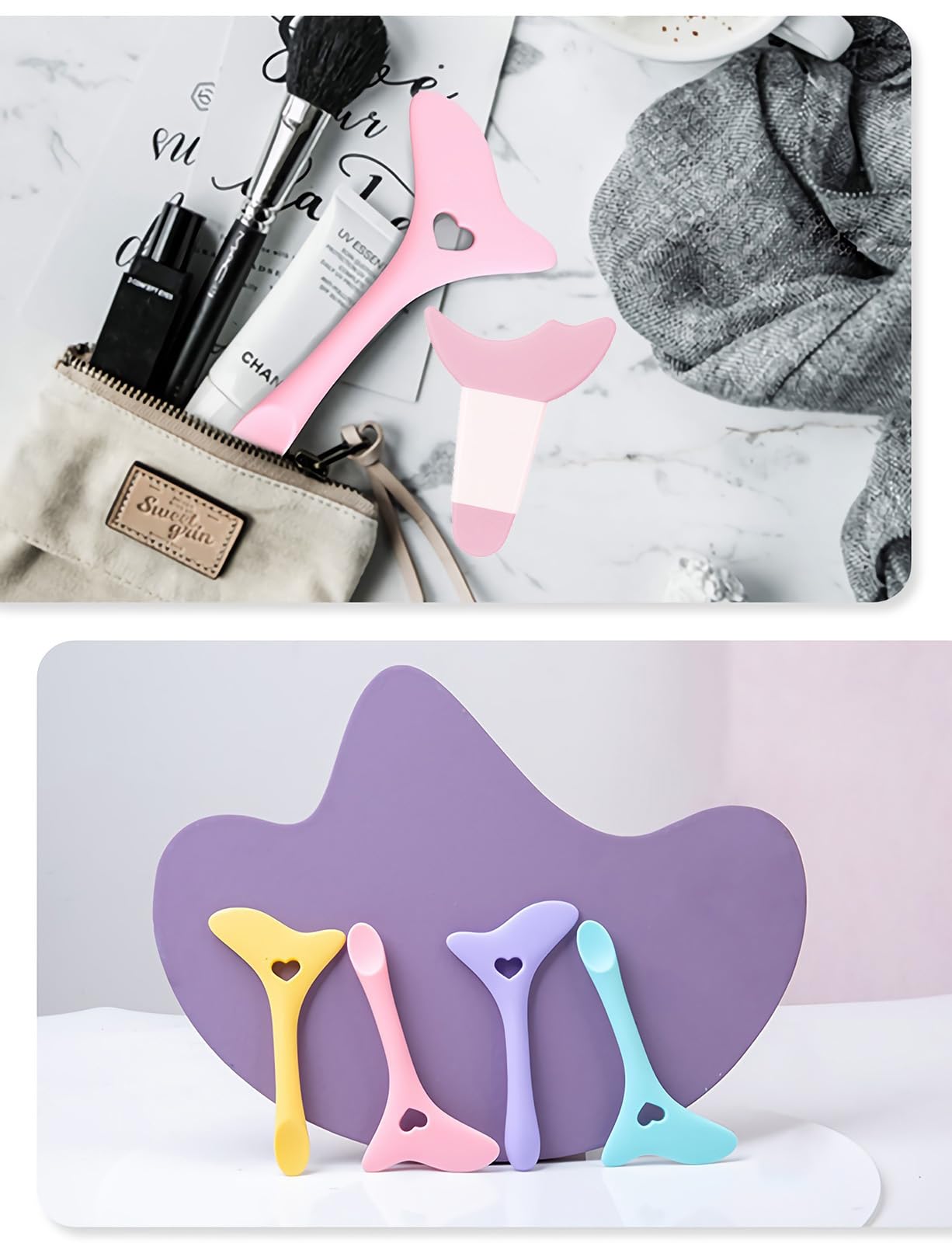 SUMEITANG Soft Silicone Multi Tool ergonomic, travel-friendly makeup aid