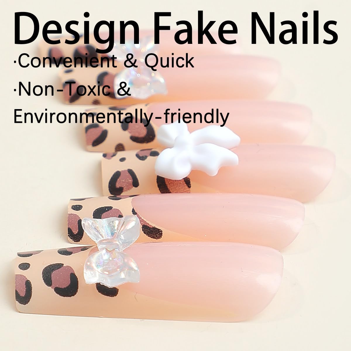 SUMINGGO easy-apply press-on nails with glue or tabs for quick, no-dry-time styling.