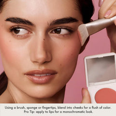 Summer Fridays Blush Butter Balm Berry Spritz on-the-go compact for quick color and hydration.
