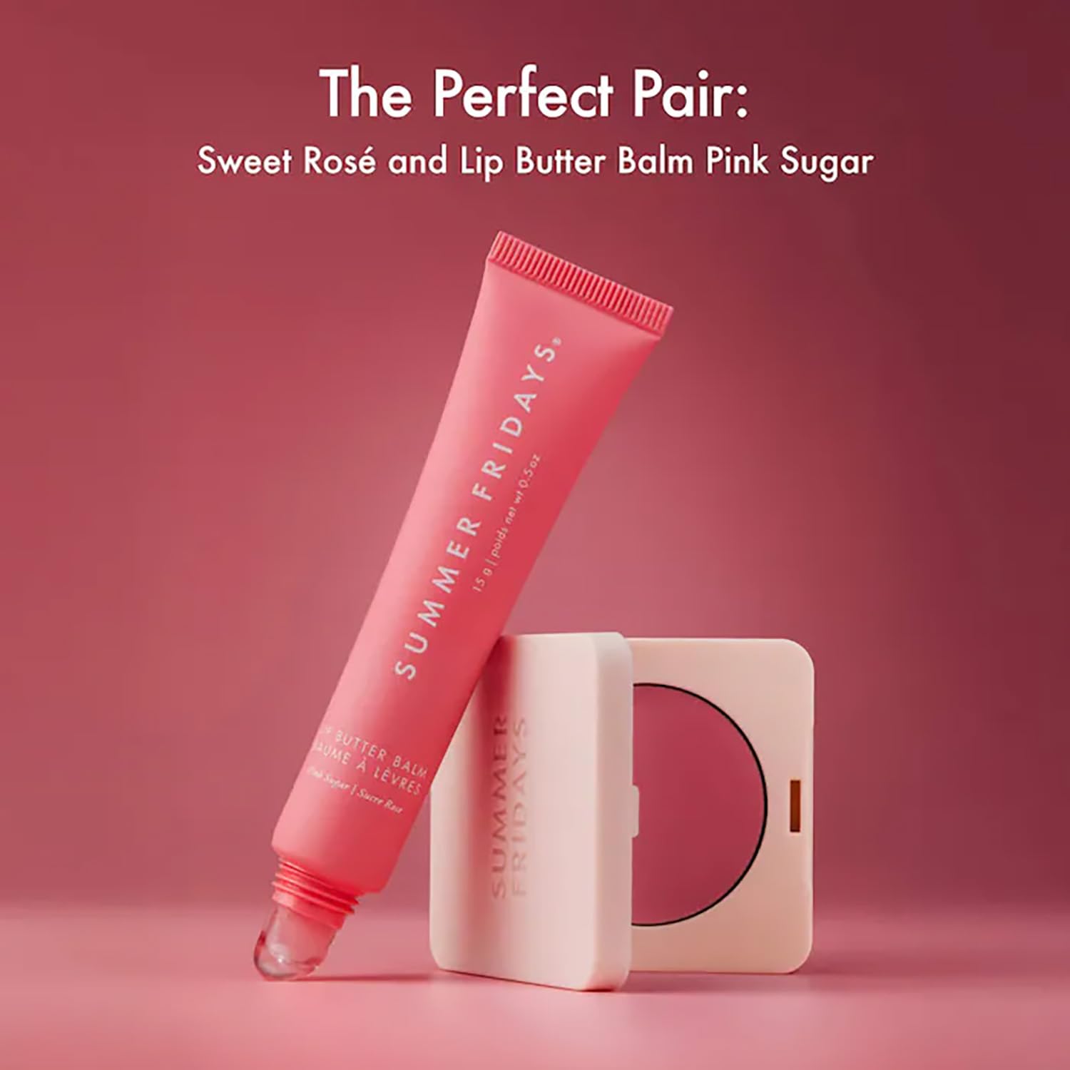 Summer Fridays Blush Butter Balm dewy glow on skin with lasting hydration