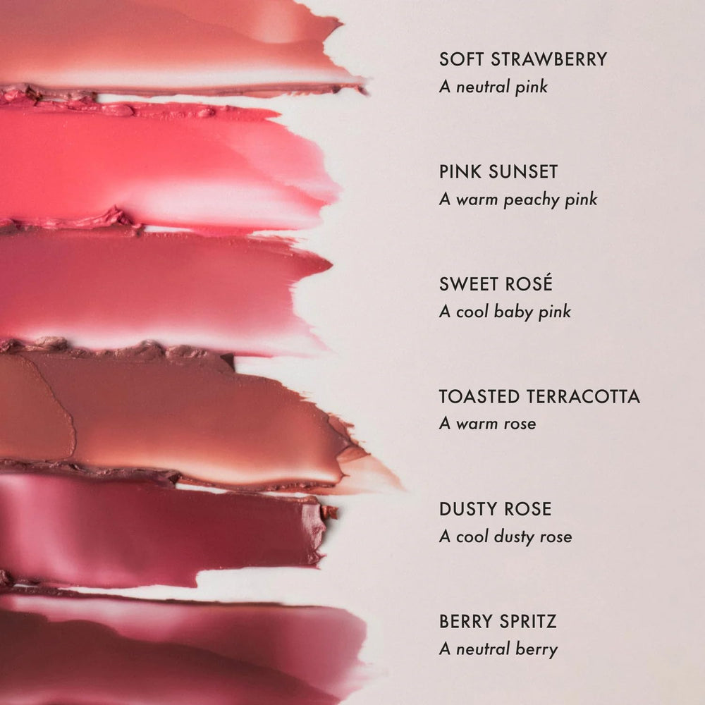 Soft strawberry shade delivers a natural, radiant flush.