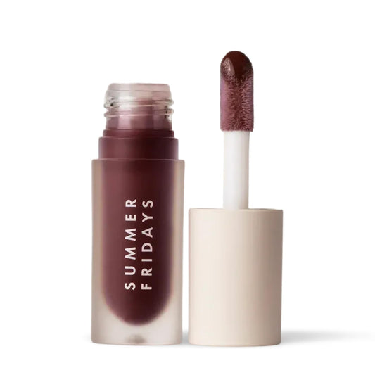 Summer Fridays Dream Lip Oil Rosewood Nights bottle highlights hydrating gloss.