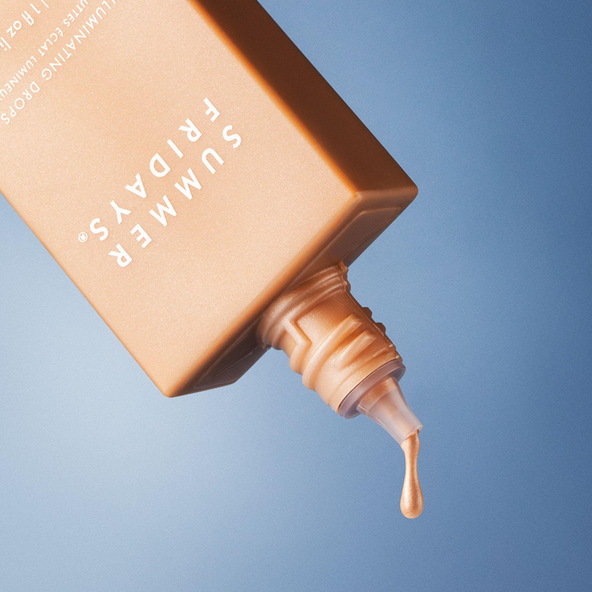 Close-up of Summer Fridays Illuminating Drops texture and dewy finish.