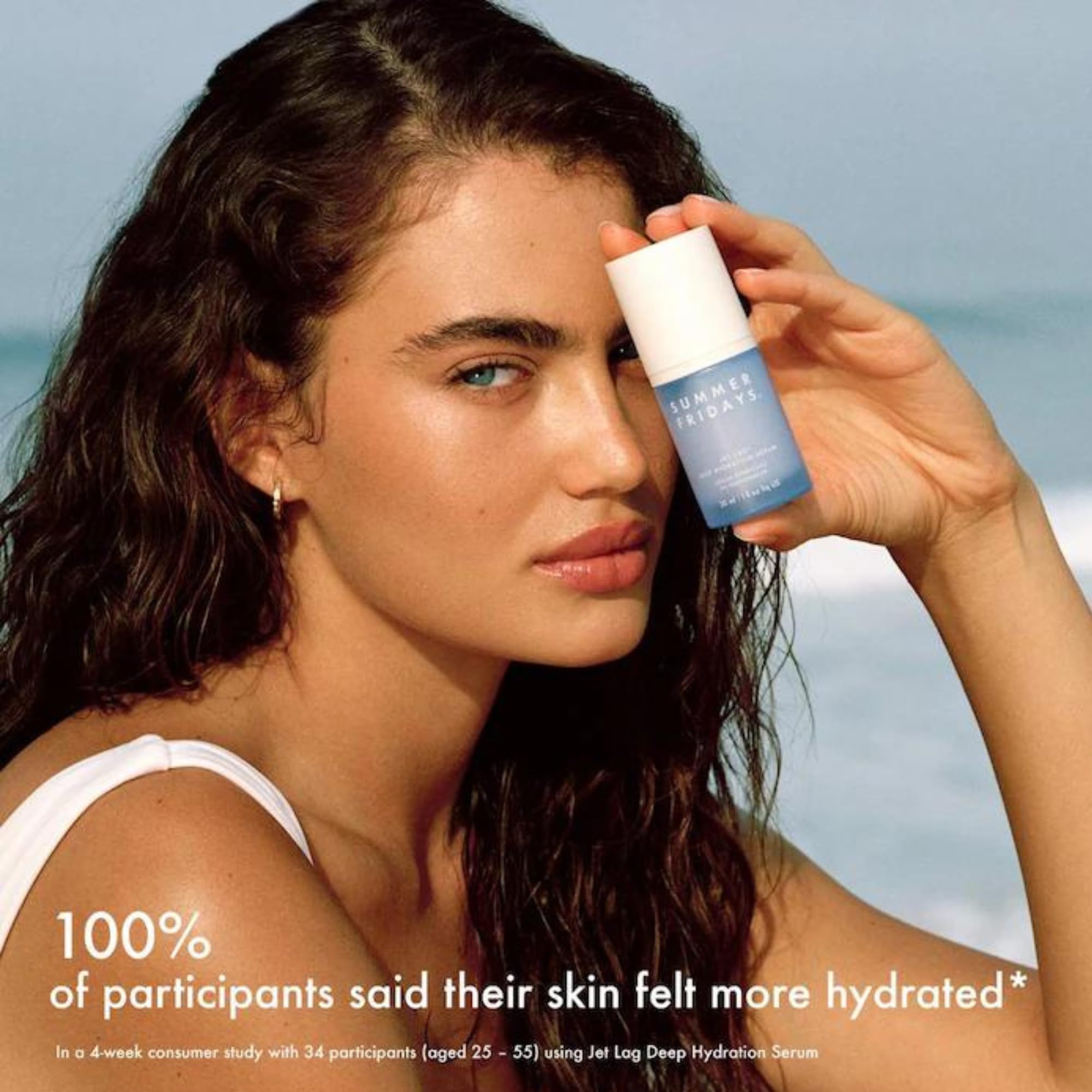 Colloidal oatmeal aloe and arnica in Jet Lag serum calm skin and reduce redness look