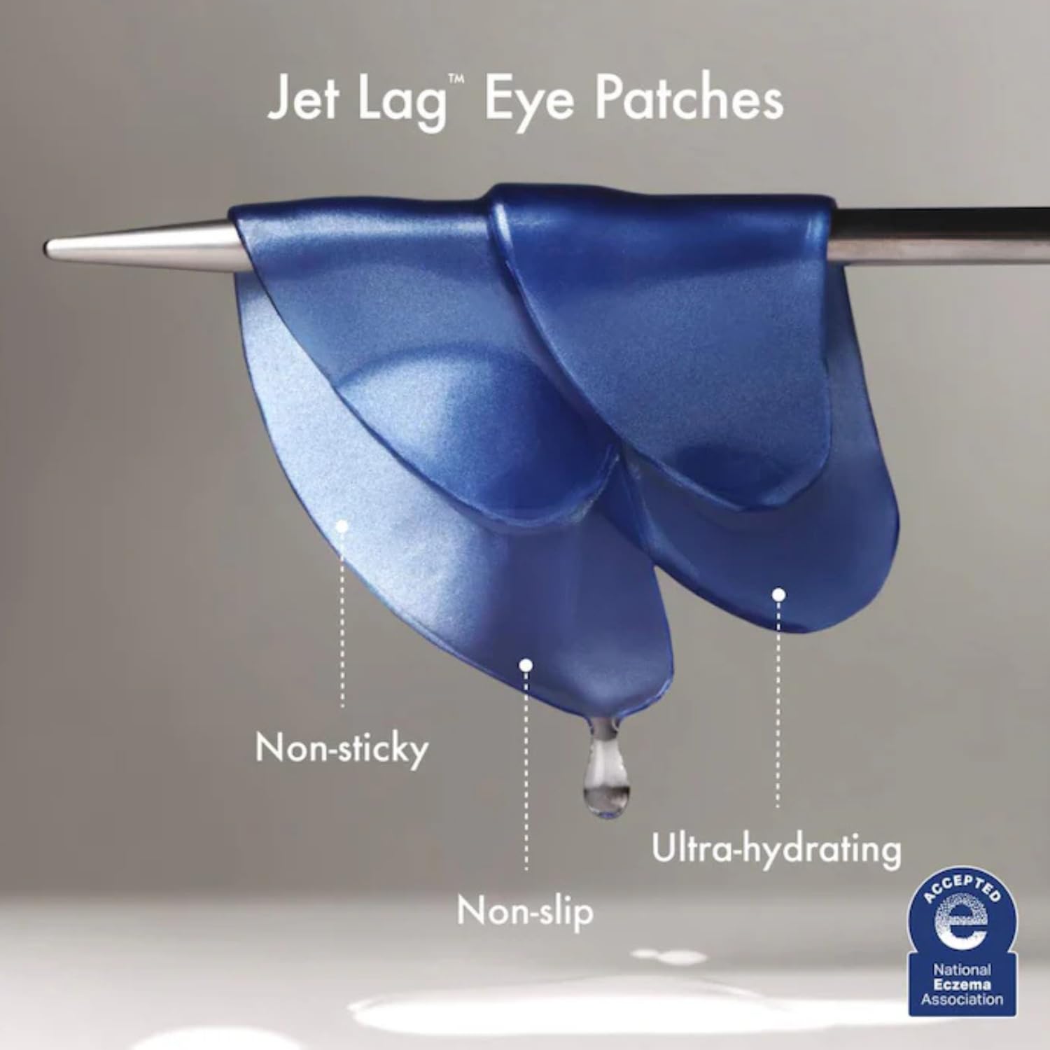 Jet Lag Under Eye Patches deliver a cooling depuff with caffeine to brighten mornings.