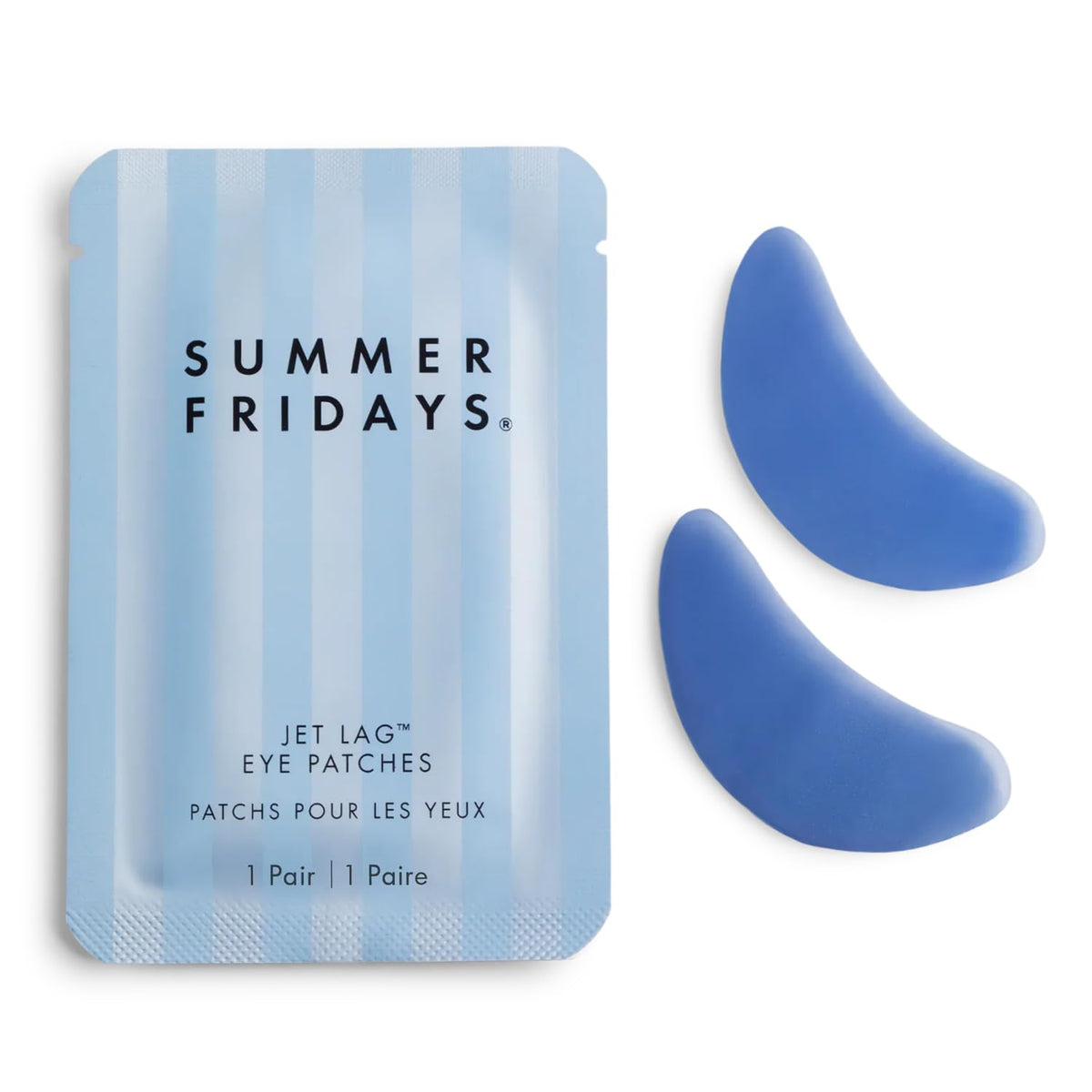 Summer Fridays Jet Lag Under Eye Patches hydrate and depuff the delicate under-eye area.