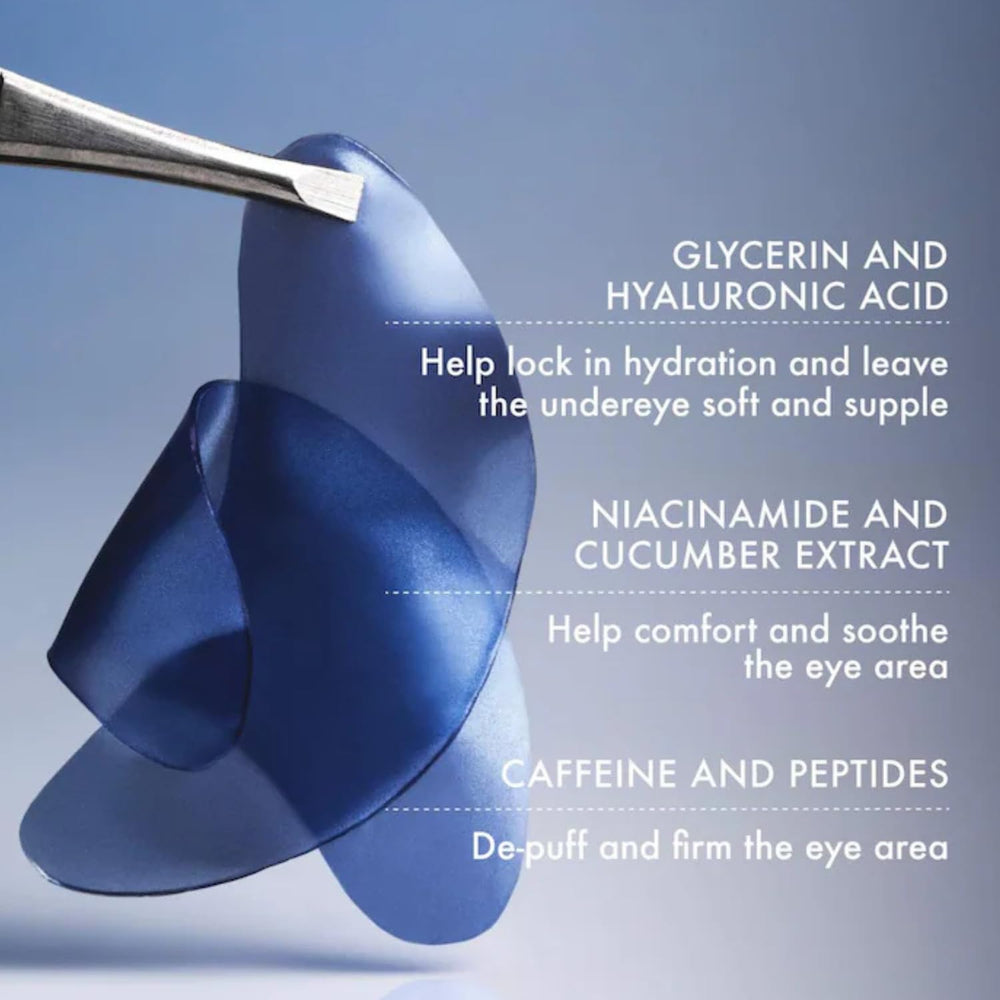 Summer Fridays Jet Lag Under Eye Patches infuse caffeine and peptides for a refreshed, awake-looking eyes.