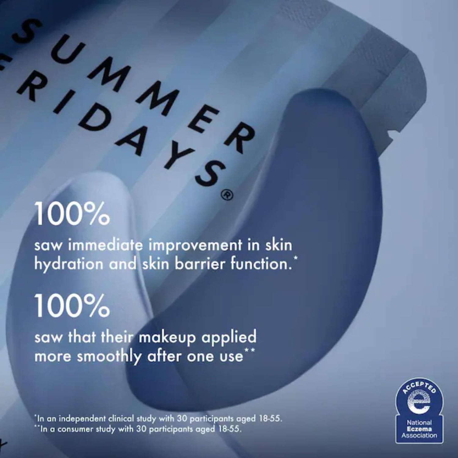 Summer Fridays Jet Lag patches sit gently on clean skin, delivering serum evenly.