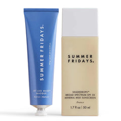 Summer Fridays ShadeDrops SPF 30 bottle showing lightweight mineral sunscreen for daily protection.
