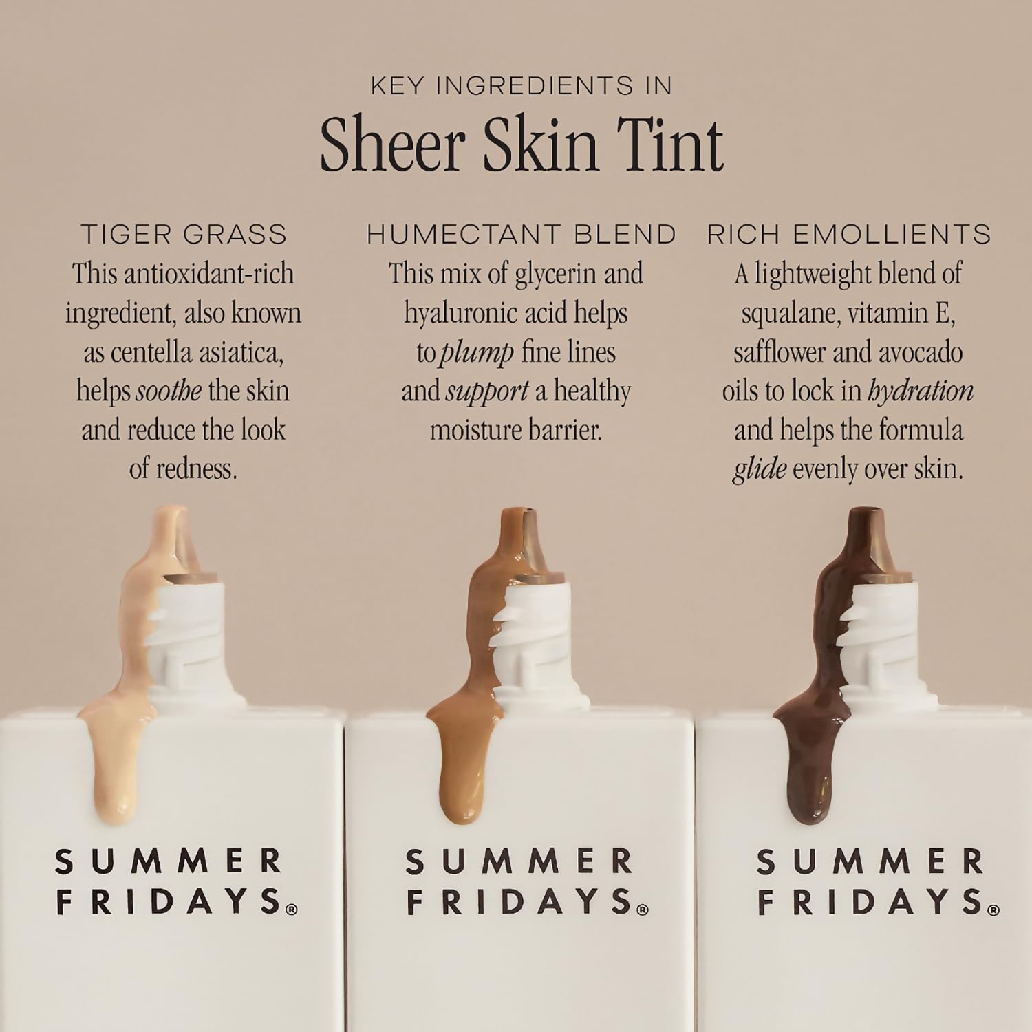 Summer Fridays shade 7 swatch on forearm shows medium-deep tone.