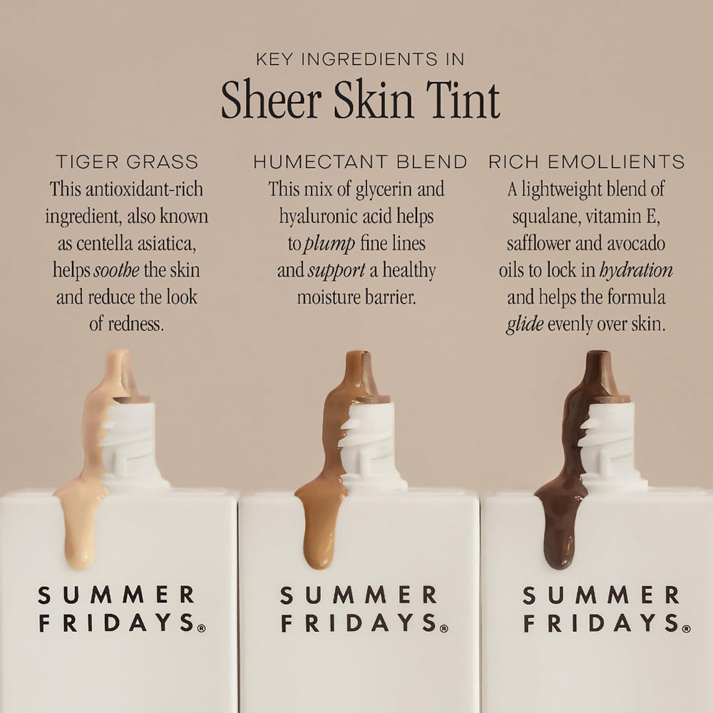 Summer Fridays shade 7 swatch on forearm shows medium-deep tone.