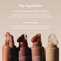 Summer Fridays Brown Sugar lip balm swirls on lips delivering hydrated shine.