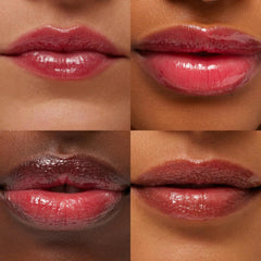 Summer Fridays Cherry lip balm texture reveals smooth, sheer tint with hydration.