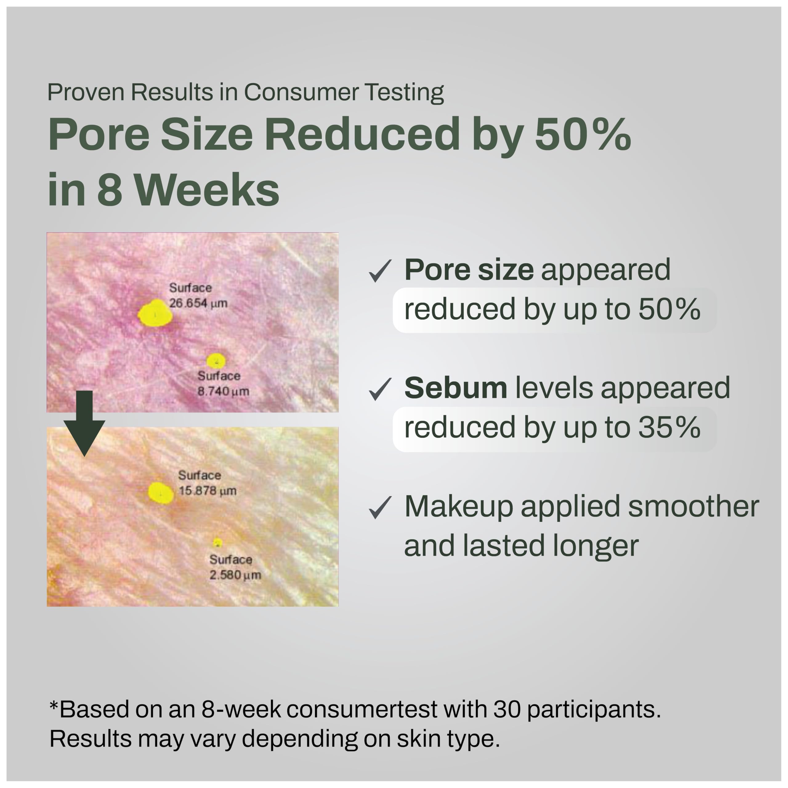 SUMSAE Pore Control with green tea extract highlights pore purification and balance.