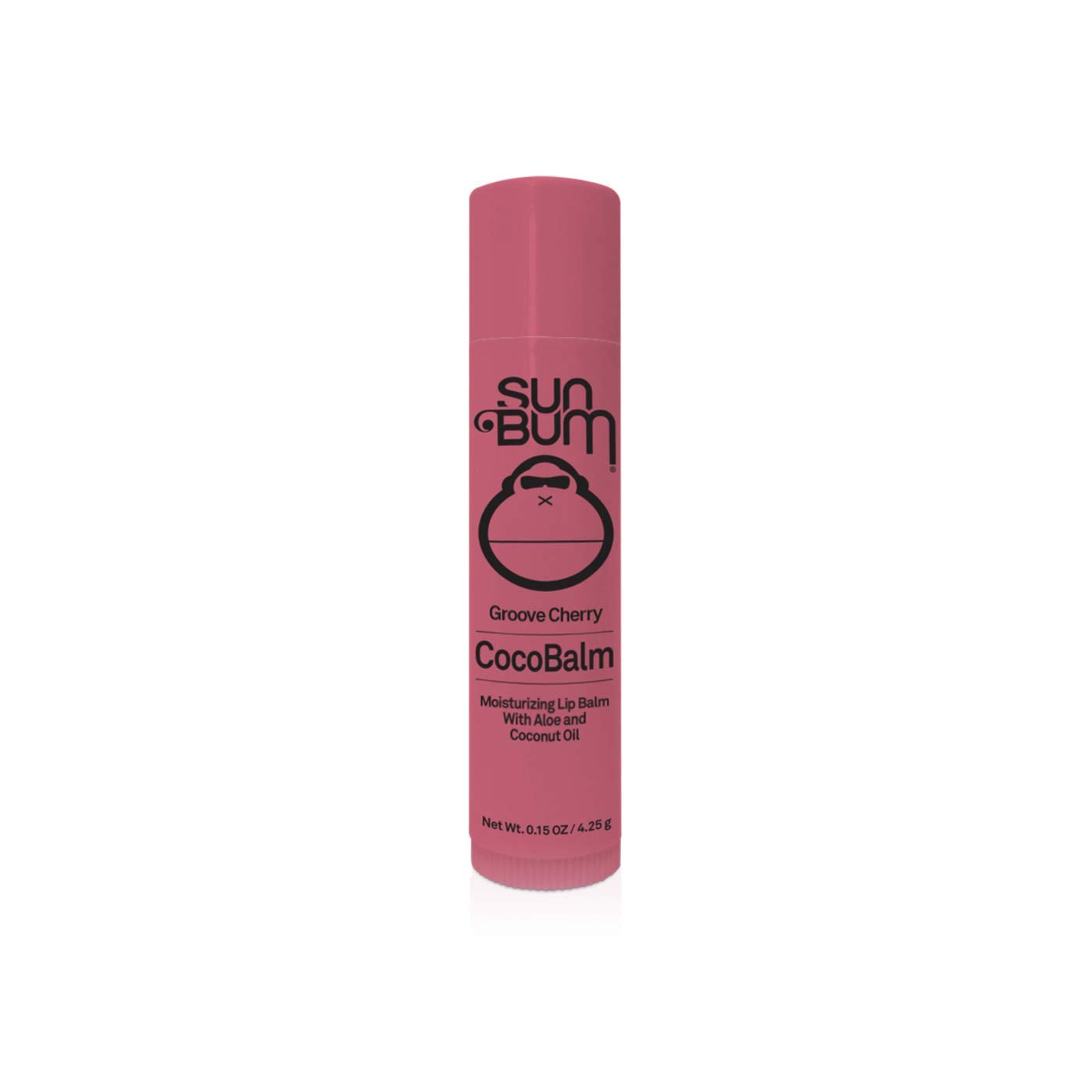 Sun Bum CocoBalm Groove Cherry tube featuring fruity flavor and moisture.