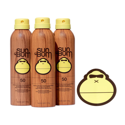 Sun Bum Original SPF 50 sunscreen spray bottle front for daily sun care