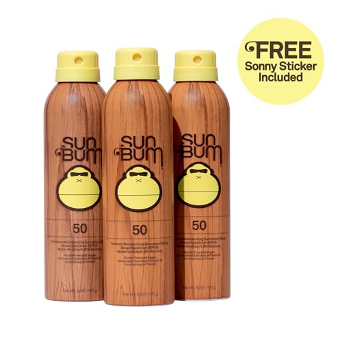 Close-up of Sun Bum bottle label highlighting vegan and reef-friendly certifications