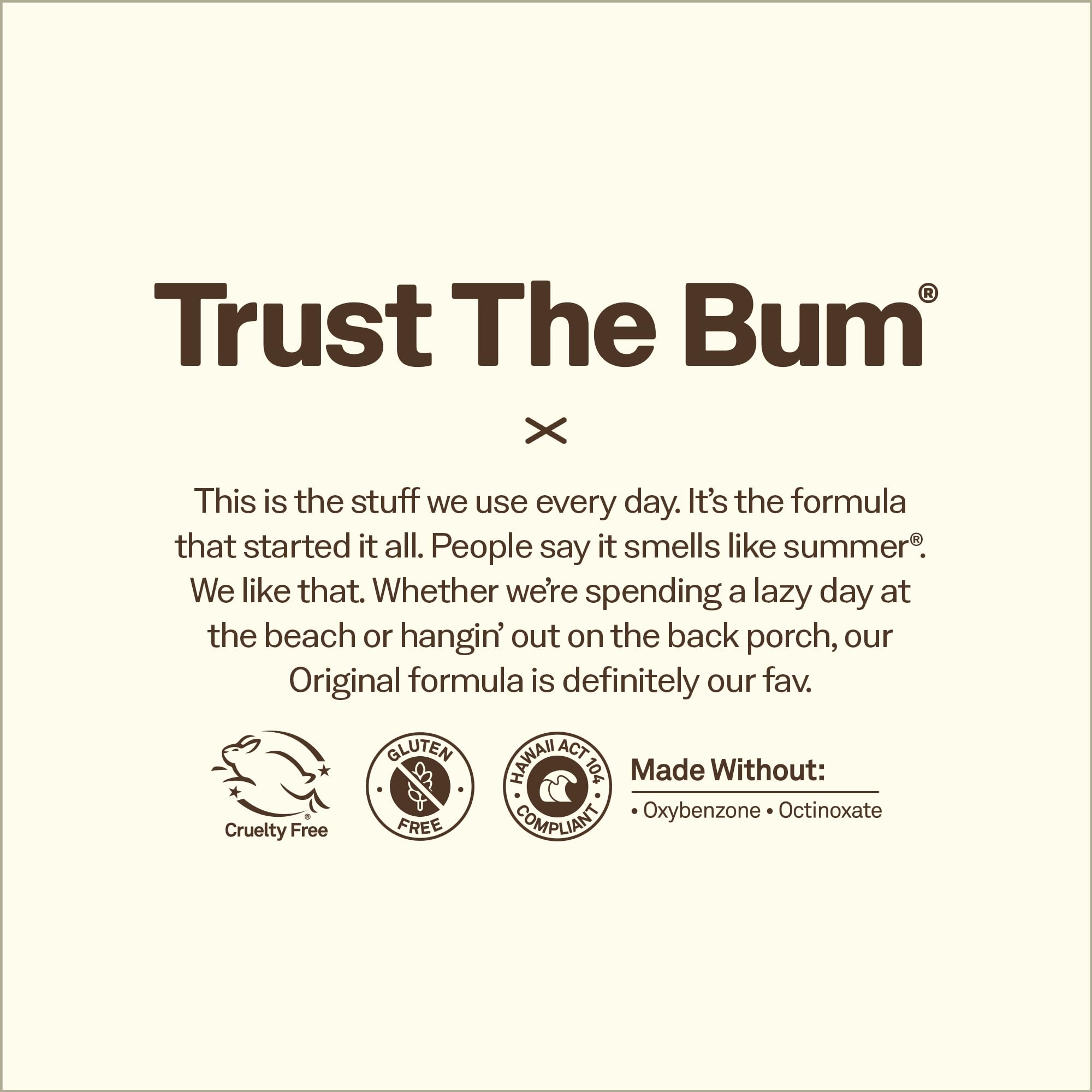 Sun Bum is oxybenzone- and octinoxate-free formula for responsible sun care.
