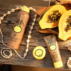 Sun Bum sunscreen application on hands shows smooth, even spread