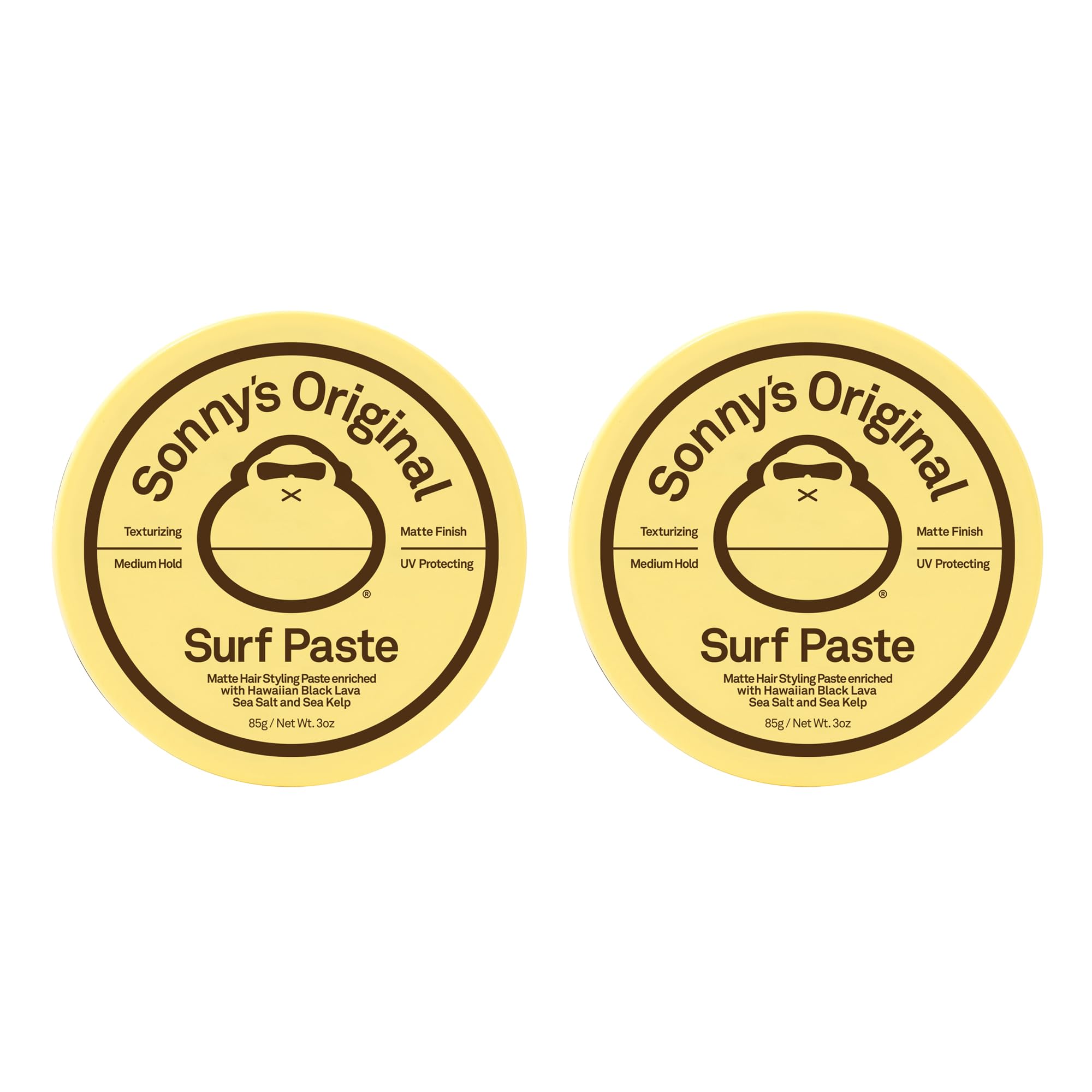 Sun Bum texturizing surf paste 2-pack on shelf for quick styling