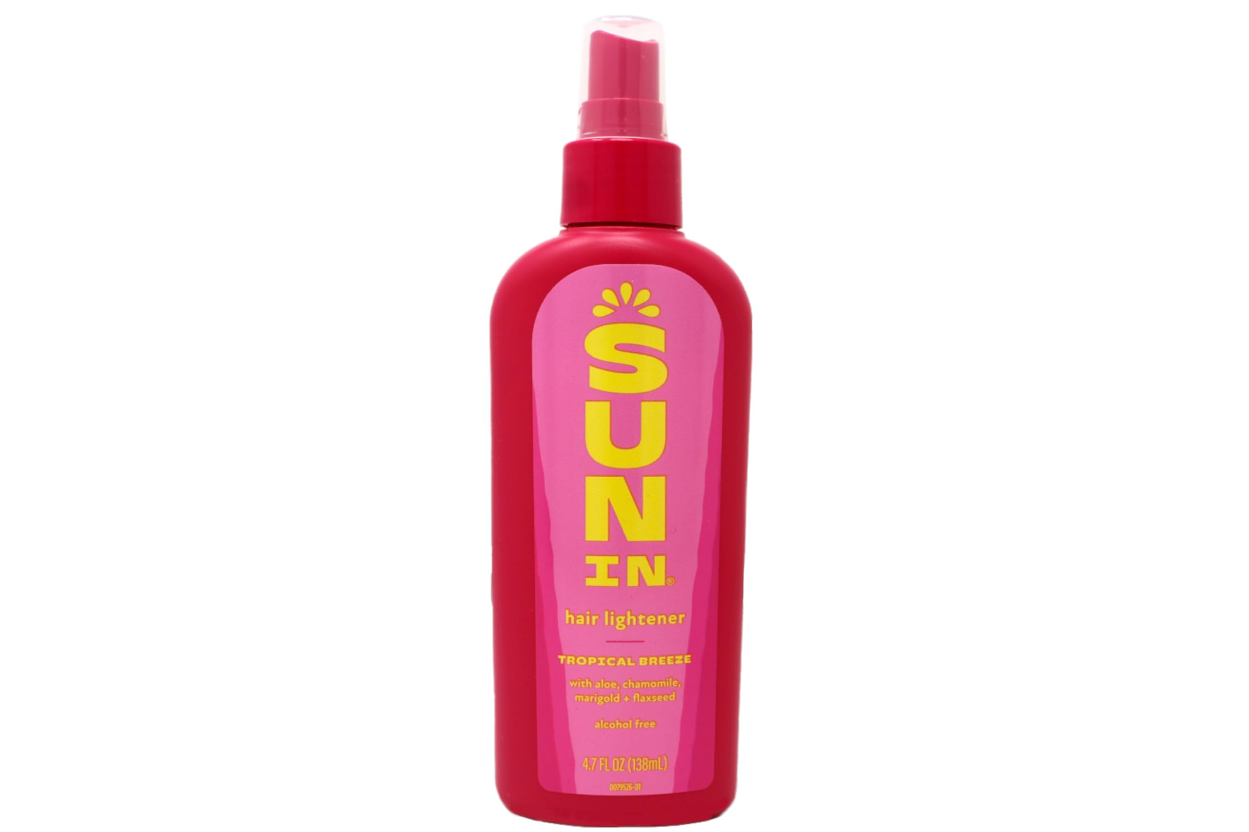 Sun-In Tropical Breeze heat-activation demonstrates lifting hair with sun or dryer.