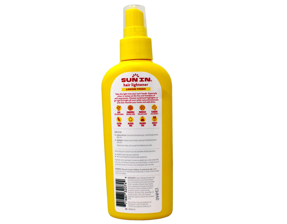 Sun-In lemon scent leaves hair smelling clean after application.