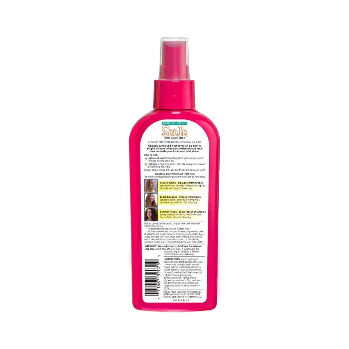 Sun-In Tropical Breeze pack on a bathroom counter for easy access