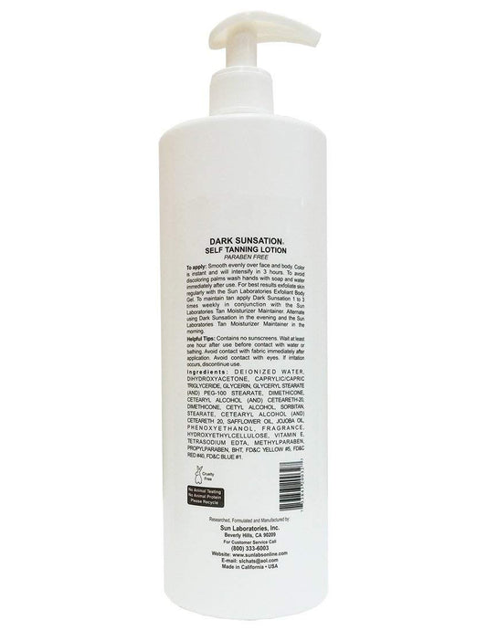 Sun Laboratories by Giesee self-tanner mitt demonstrates even, streak-free application.