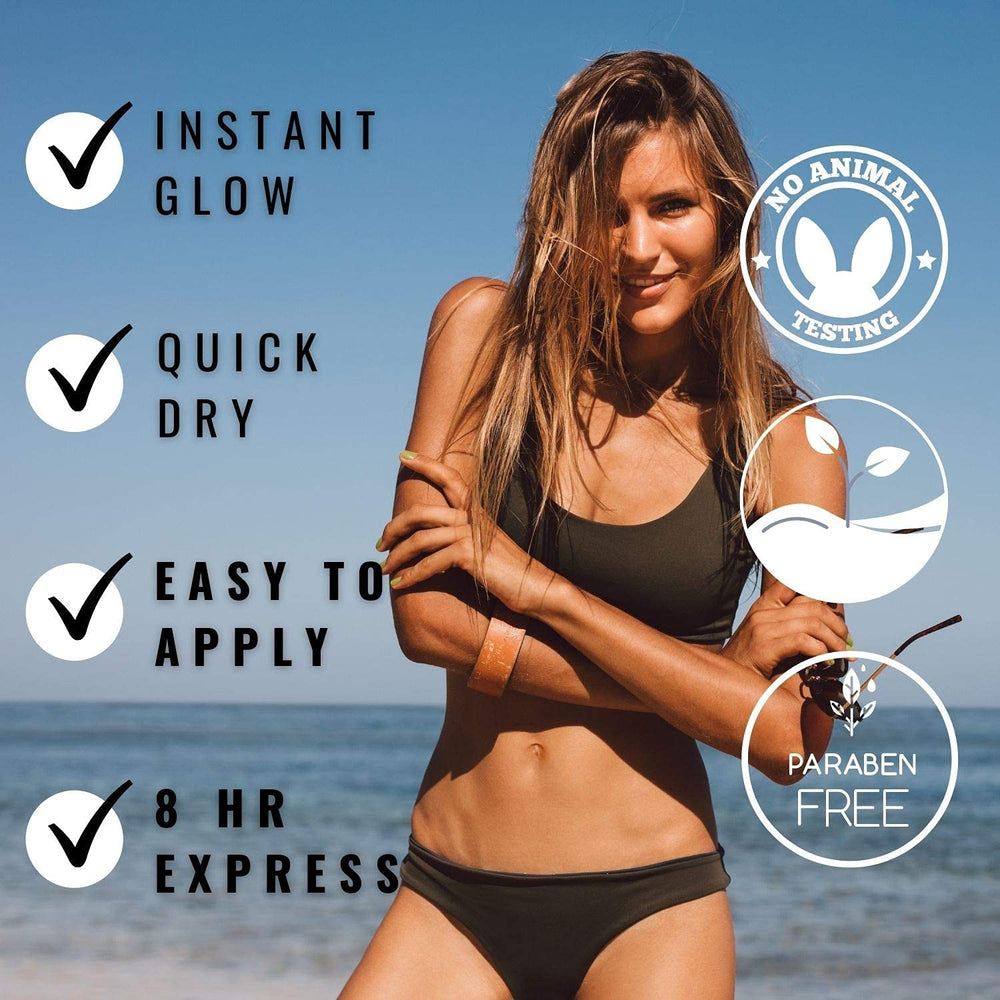 Sun Laboratories by Giesee Ultra Dark Self Tanning Lotion 32oz coverage-swatch demonstrates even color.