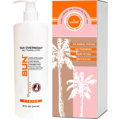 Sun Laboratories by Giesee overnight tan lotion 32oz jar, delivers a natural bronze by morning.