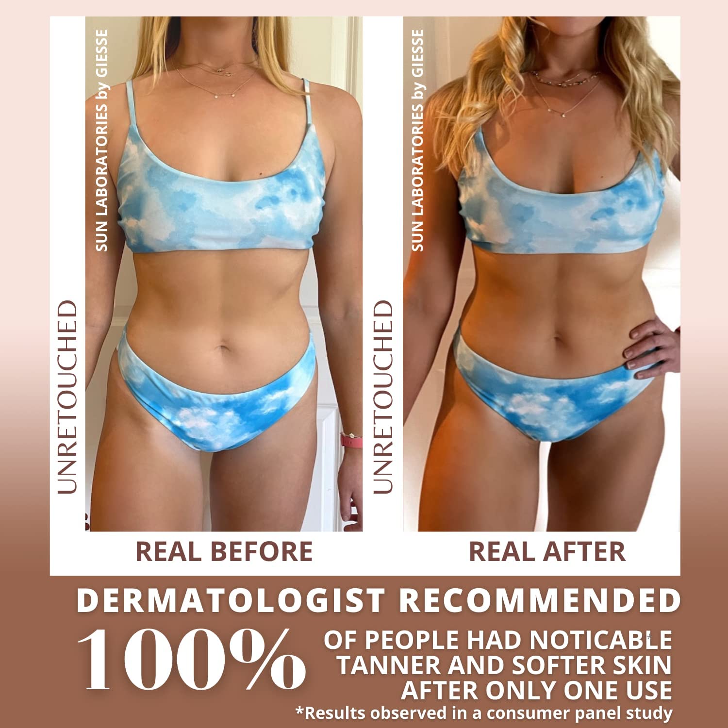 Streak-free application with Sun Laboratories by Giesee Ultra Dark self tanner.