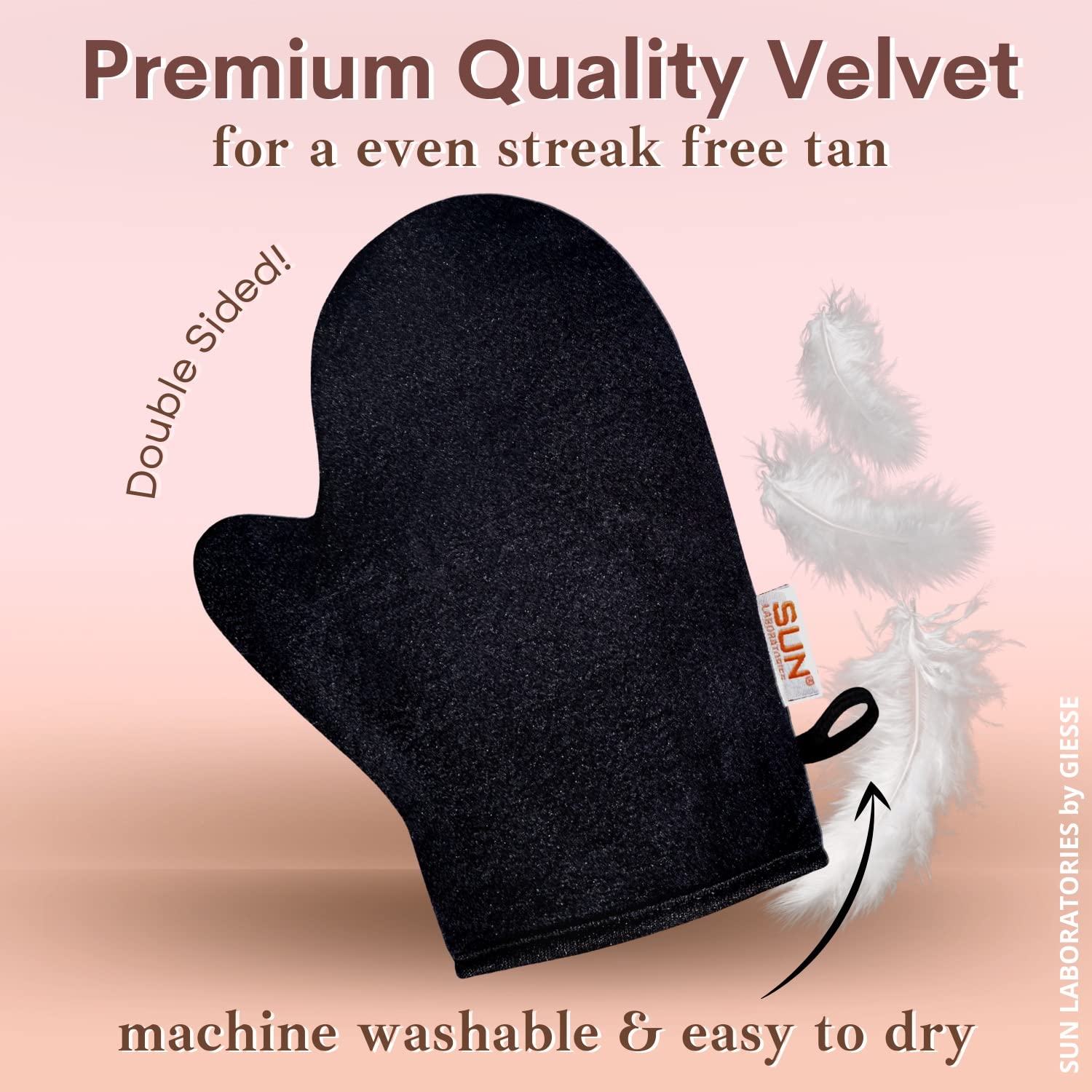 Sun Laboratories by Giesee travel kit includes mitt and remover for on-the-go tanning.