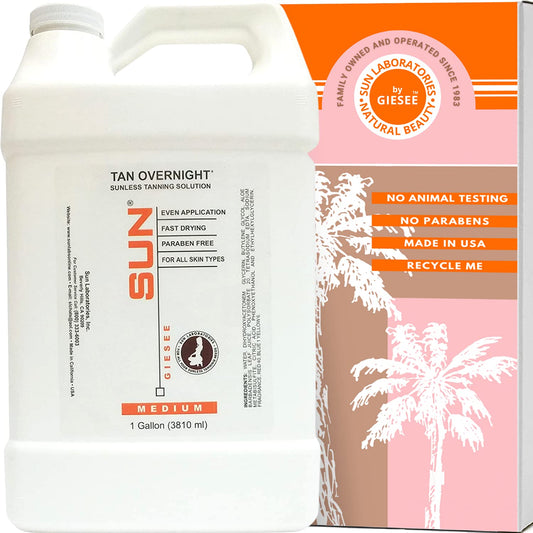 Sun Labs Self-Tanning Solution medium bottle front view for natural color