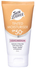 Sun Zapper BB Cream bottle front with SPF 50+ protection for daily wear.